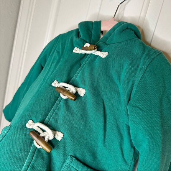 Baby Boden Kelly Green Jersey Duffle Jacket Sz 12-18M Preppy Minimalist Comfy - Picture 2 of 7